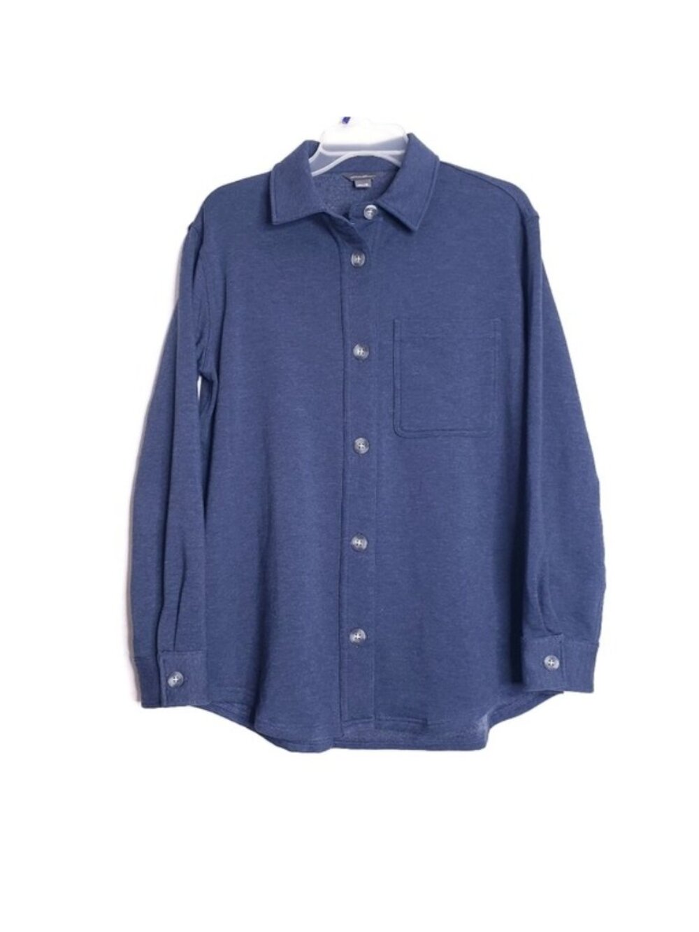 Eddie Bauer Blue Relaxed Loose Fit Button Down Shirt Women's Size XS